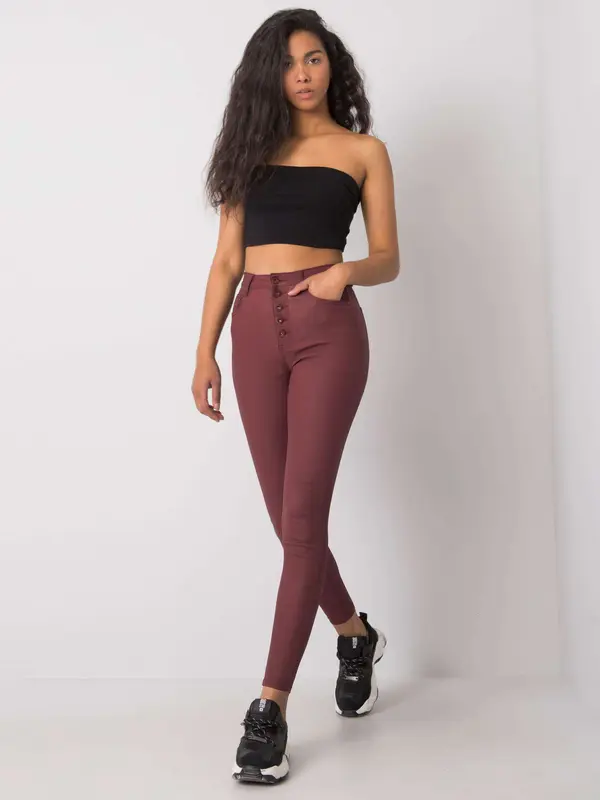 Daysie Trousers-EM-SP-F663.50P-burgundy