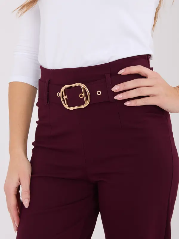 Italy Moda Trousers-IT-SP-FL7371.61-burgundy