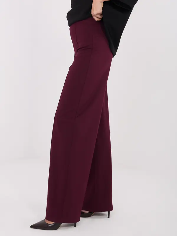 RUE PARIS Trousers-IT-SP-FL9792.12-burgundy