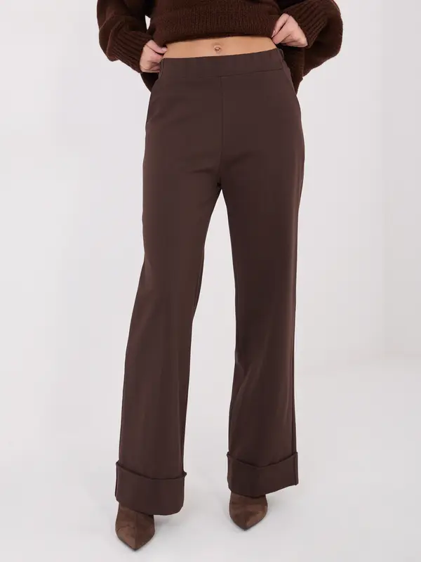RUE PARIS Trousers-IT-SP-FL9877.64-dark brown