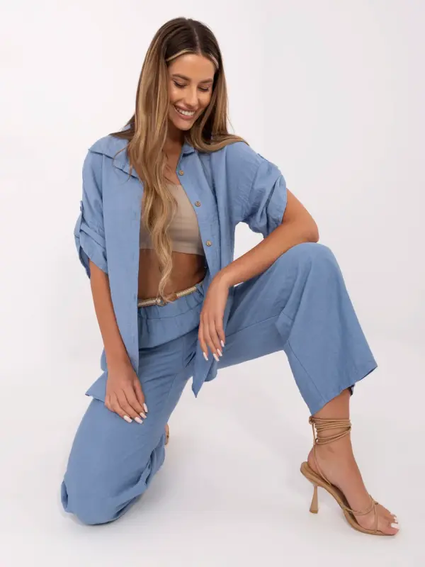 Italy Moda Trousers-MI-SP-6560.73P-blue