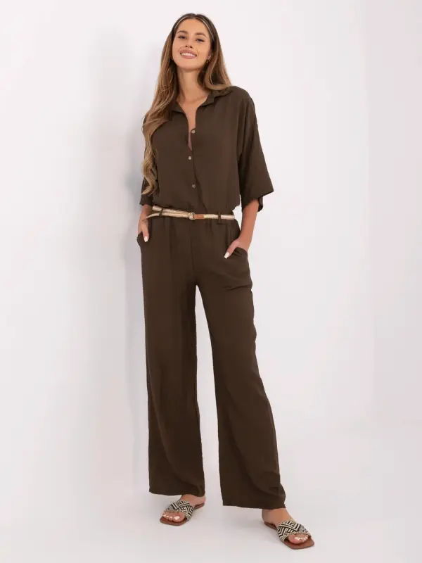 Italy Moda Trousers-MI-SP-6560.73P-dark brown