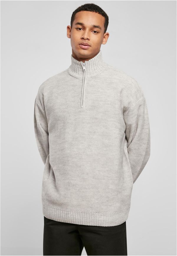 Urban Classics Troyer knit fabric light grey