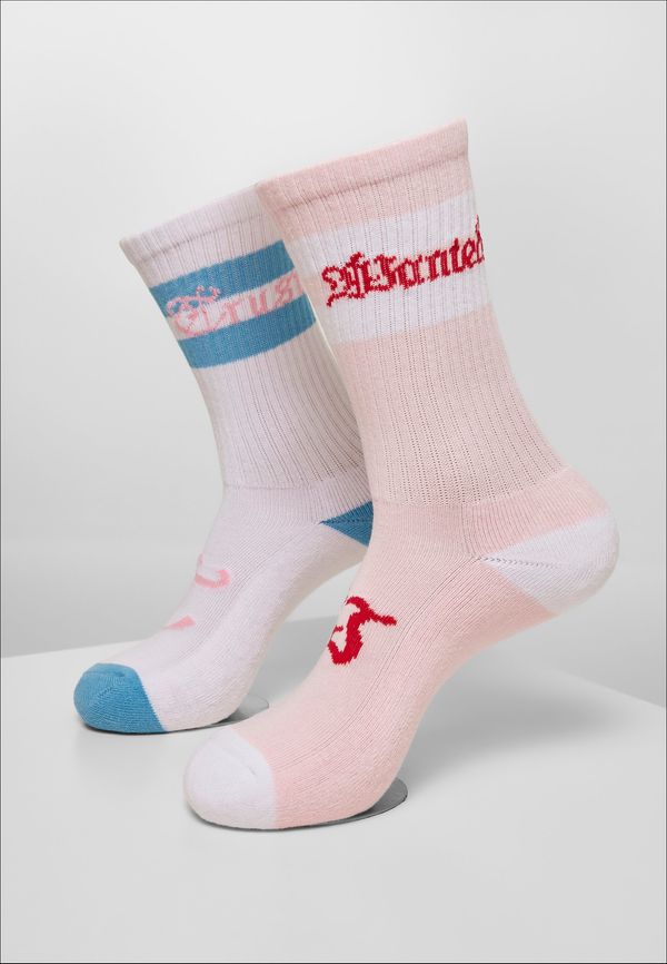 MT Accessoires Trust Wanted Socks 2-Pack Light Pink/White