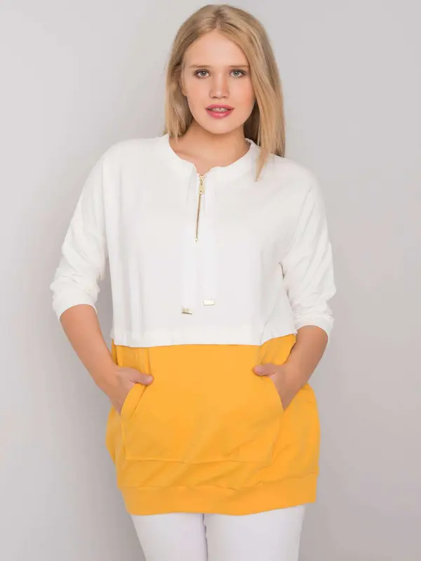 RELEVANCE Tunic-RV-TU-6851.28-White-Yellow