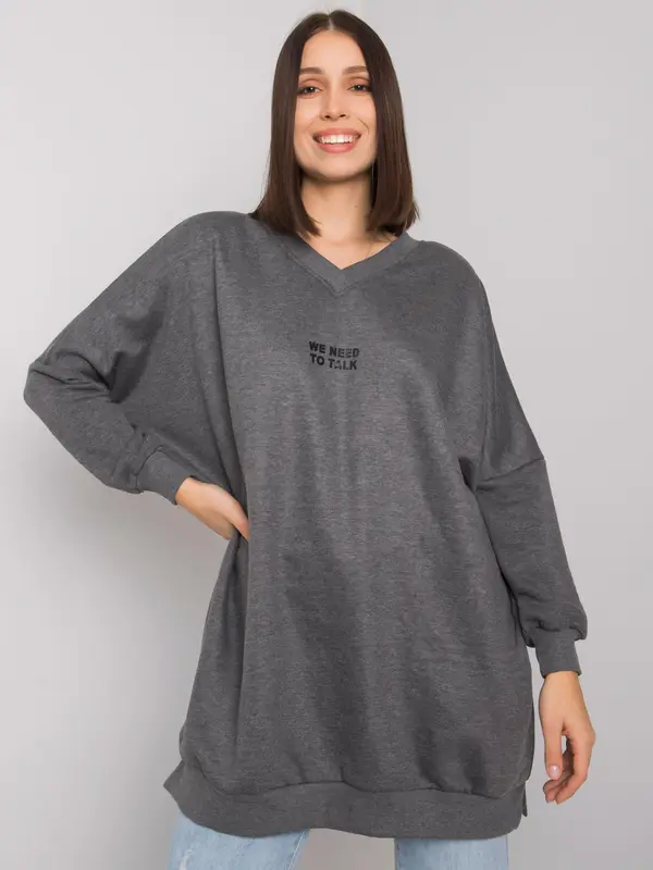 RELEVANCE Tunic-RV-TU-7278.81P-Dark Grey