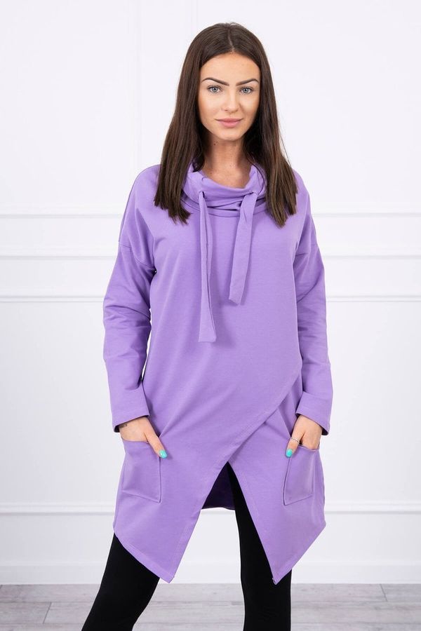 Kesi Tunic with clutch at the front dark purple Oversize