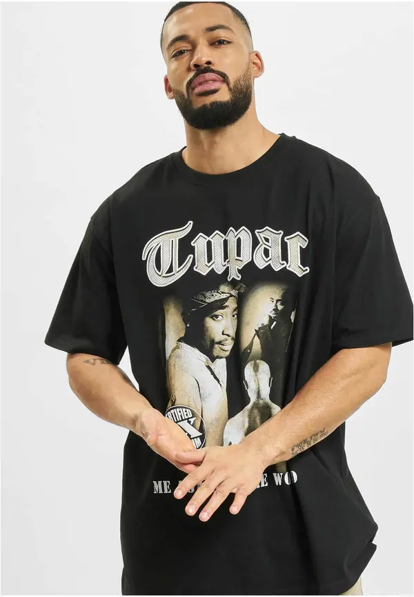 Mister Tee Tupac MATW Sepia Oversize T-shirt black