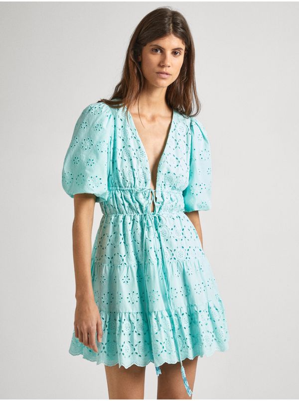 Pepe Jeans Turquoise women's dress Pepe Jeans Delia - Women