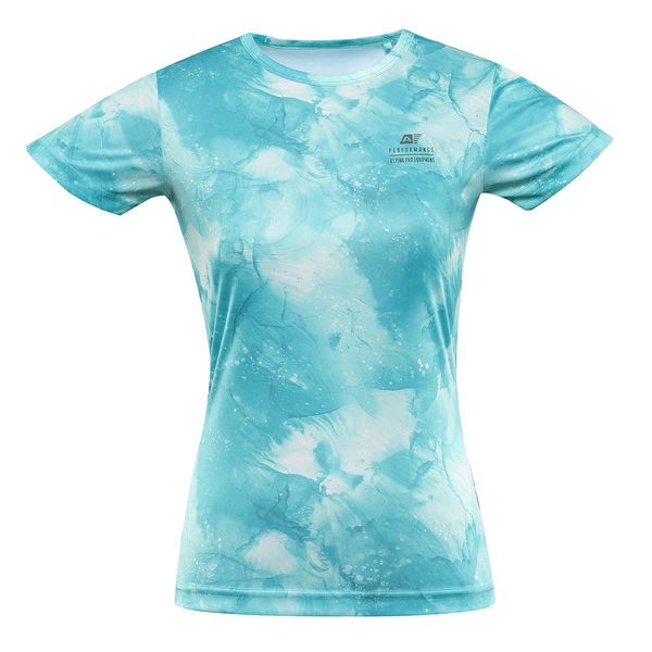 ALPINE PRO Turquoise women's sports T-shirt ALPINE PRO Quatra