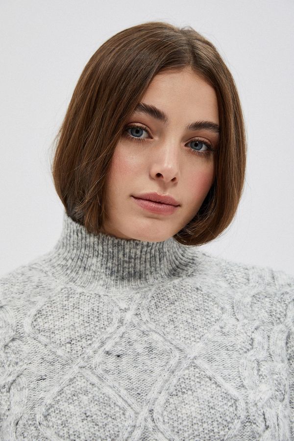 Moodo Turtleneck pulover z resicami