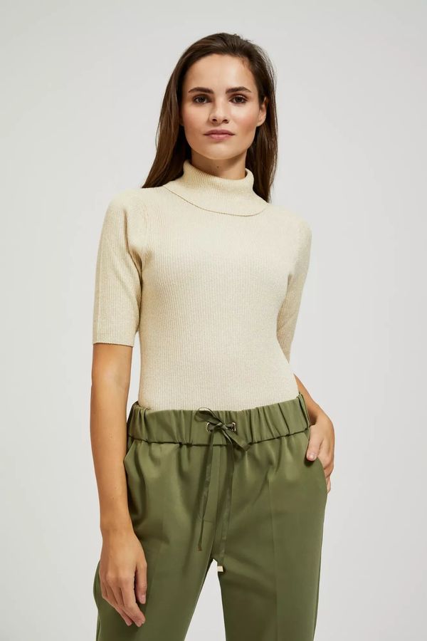 Moodo Turtleneck sweater decorated with metallic thread