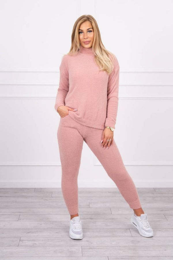 Kesi Two-piece set of alpaca sweaters dark powder pink