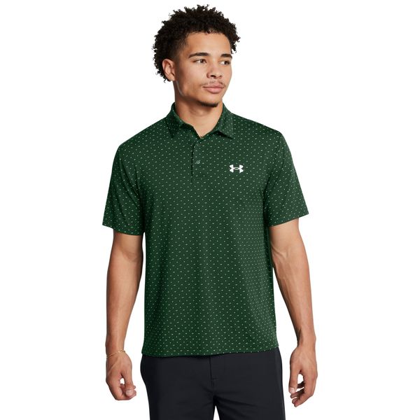 Under Armour UA Playoff 3.0 Printed Polo-GRN