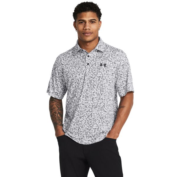 Under Armour UA Playoff 3.0 Printed Polo-WHT