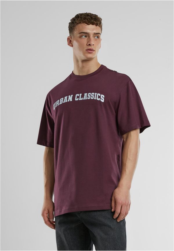 Urban Classics UC College Logo Men's T-Shirt Burgundy