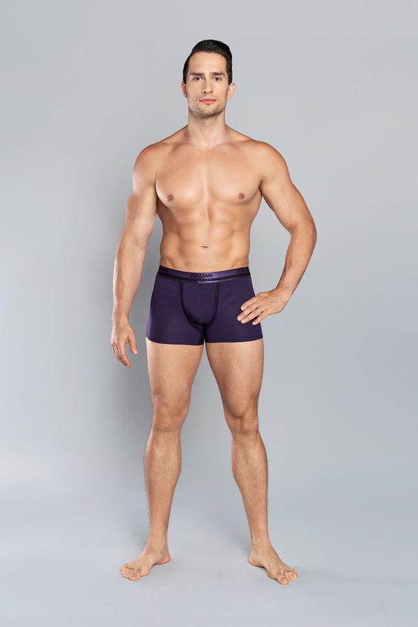 Italian Fashion Umberto Boxer Shorts - Black