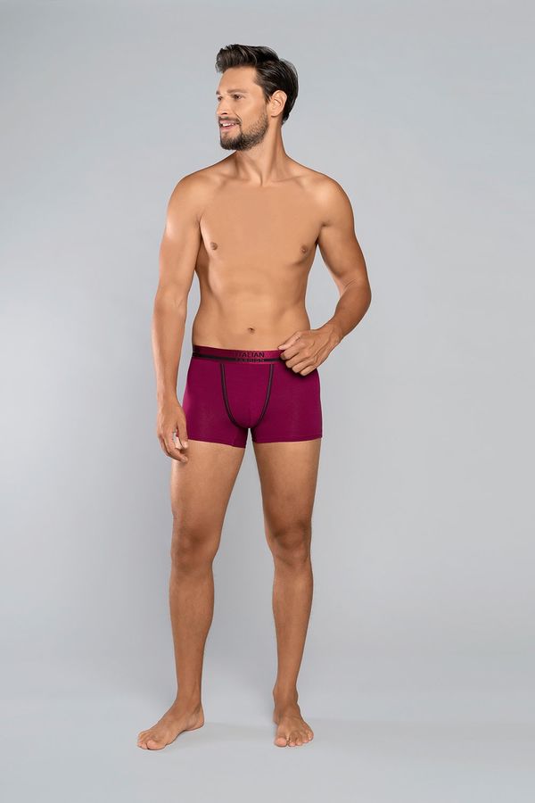 Italian Fashion Umberto Boxer Shorts - Wine