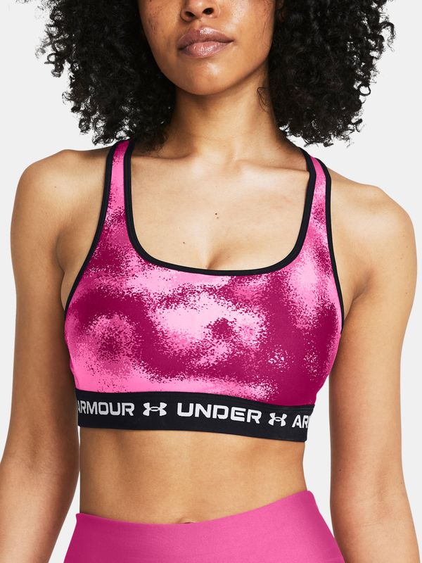 Under Armour Under Armour Crossback Mid Print Bra-PNK - Women