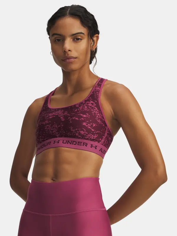 Under Armour Under Armour Crossback Mid Print-RED Women's Bra - Women's