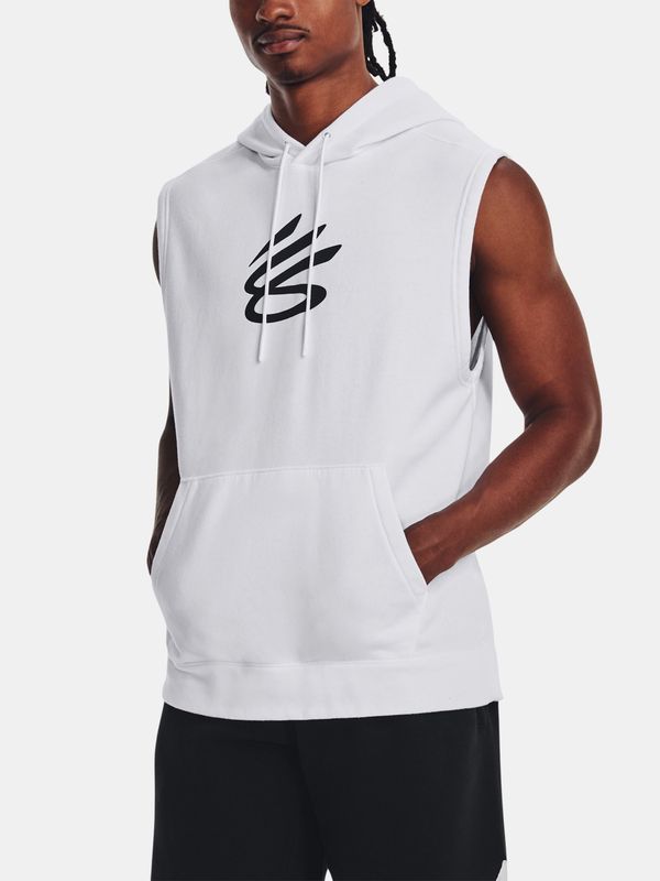 Under Armour Under Armour Curry Fleece SLVLS Hoodie-WHT - Men