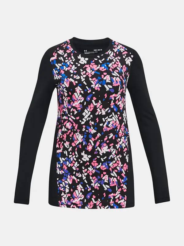 Under Armour Under Armour CW Novelty LS Crew-BLK T-Shirt - Girls