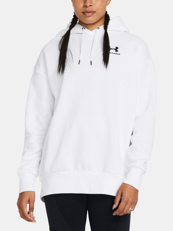 Under Armour Under Armour Essential Flc OS Hoodie-WHT - Women