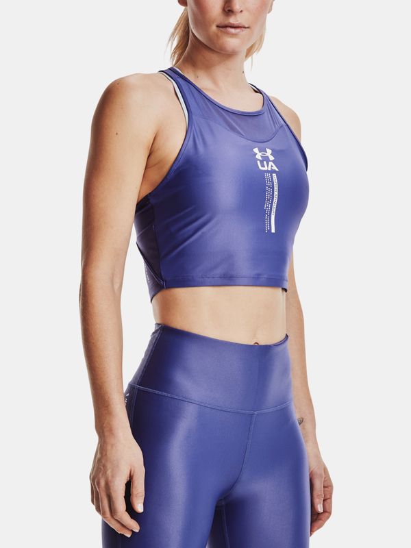 Under Armour Under Armour Iso Chill Crop Tank Purple S Women's Tank Top