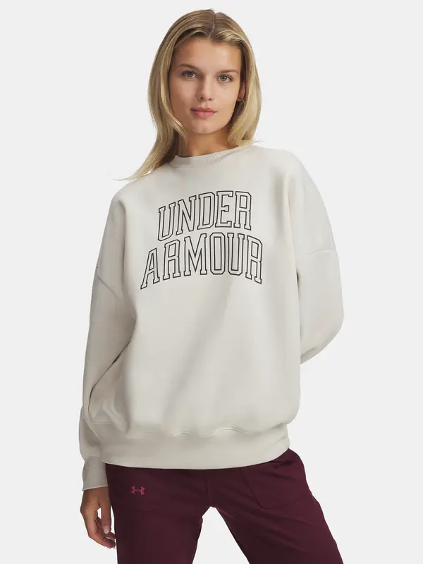 Under Armour Under Armour Rival Flc OS Varsity Crew-WHT Women's Sweatshirt - Women's