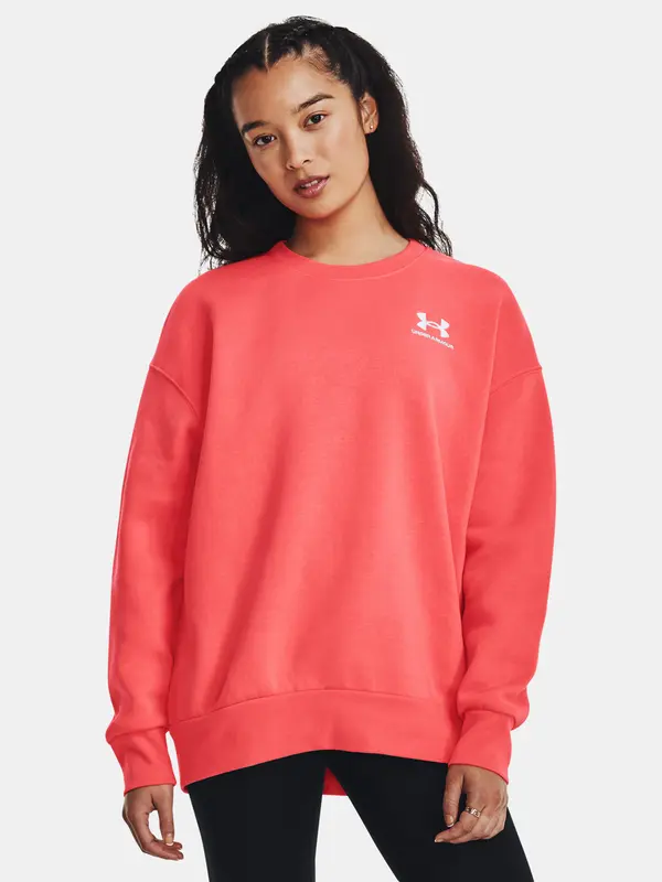 Under Armour Under Armour Sweatshirt Essential Flc OS Crew-RED - Women