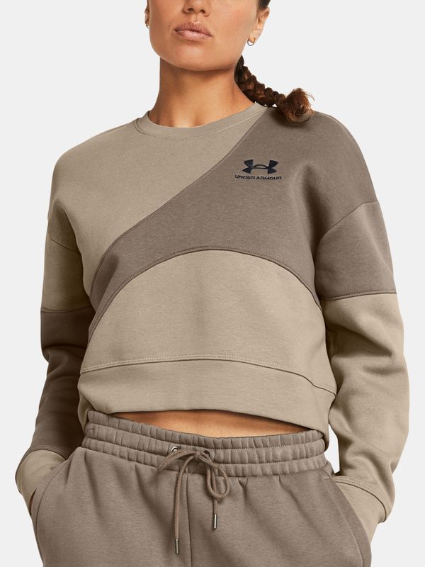 Under Armour Under Armour Sweatshirt Essential Fleece Crop Crew-BRN - Women