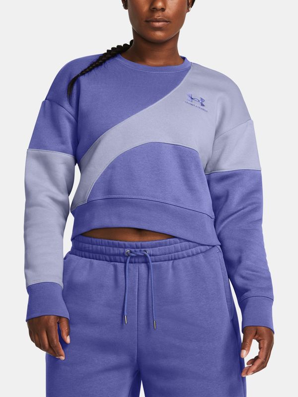 Under Armour Under Armour Sweatshirt Essential Fleece Crop Crew-PPL - Women