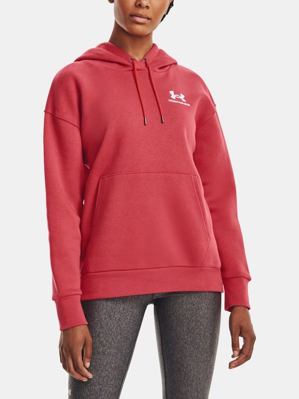 Under Armour Under Armour Sweatshirt Essential Fleece Hoodie-RED - Women