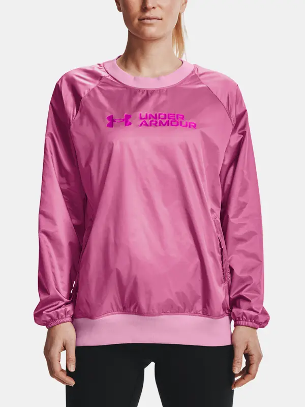 Under Armour Under Armour Sweatshirt Recover Woven Shine Crew-PNK - Ladies