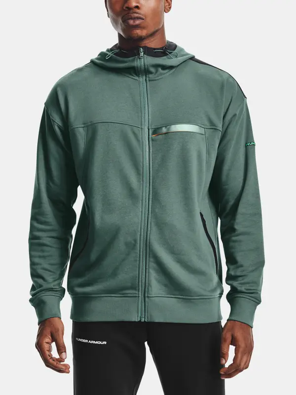 Under Armour Under Armour Sweatshirt RIVAL TERRY AMP FZ HD-GRN - Mens