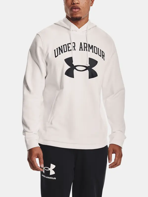 Under Armour Under Armour Sweatshirt RIVAL TERRY BIG LOGO HD-WHT - Mens
