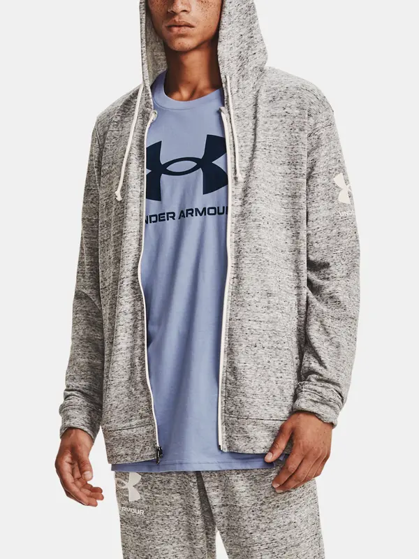 Under Armour Under Armour Sweatshirt RIVAL TERRY FZ HD-WHT - Mens