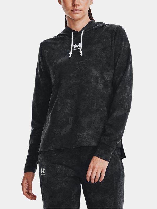 Under Armour Under Armour Sweatshirt Rival Terry Print Hoodie-BLK - Women