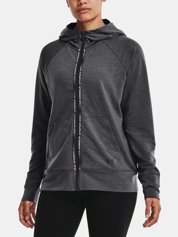 Under Armour Under Armour Sweatshirt Rival Terry Taped FZ Hoodie-GRY - Ladies