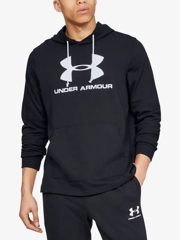 Under Armour Under Armour Sweatshirt Sportstyle Terry Logo Hoodie-Blk - Mens