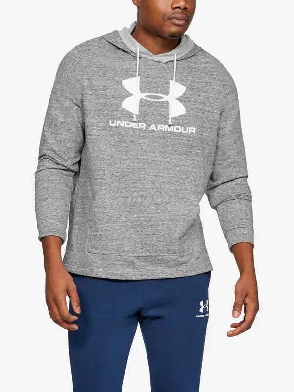 Under Armour Under Armour Sweatshirt Sportstyle Terry Logo Hoodie-Wht - Mens