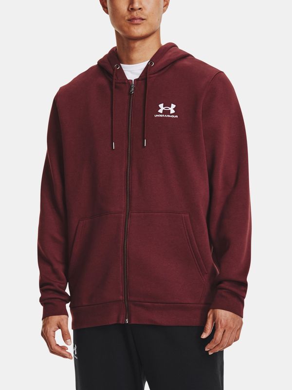 Under Armour Under Armour Sweatshirt UA Essential Fleece FZ Hood-RED - Mens