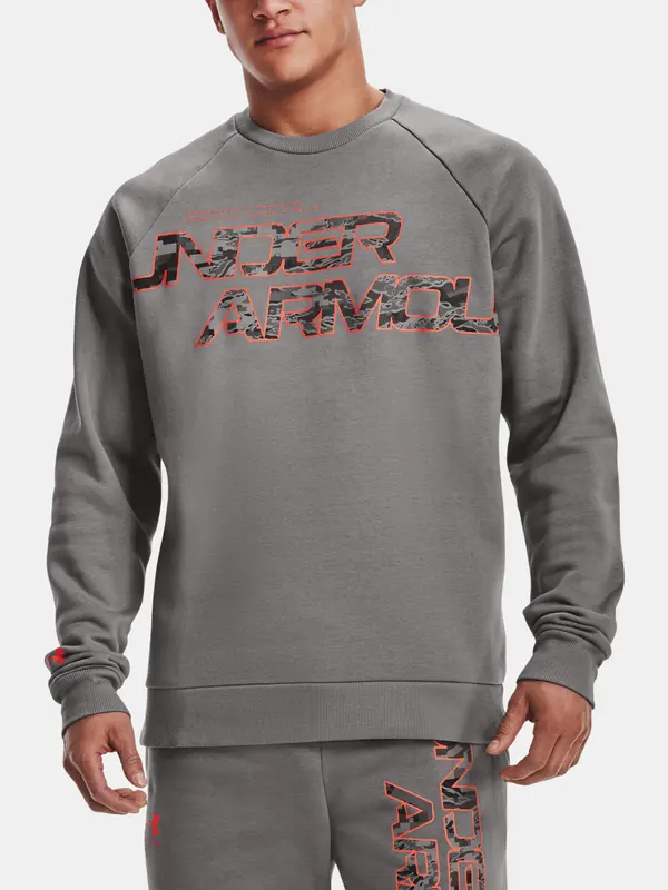 Under Armour Under Armour Sweatshirt UA RIVAL FLC CAMO SCRIPT CRW-GRY - Mens