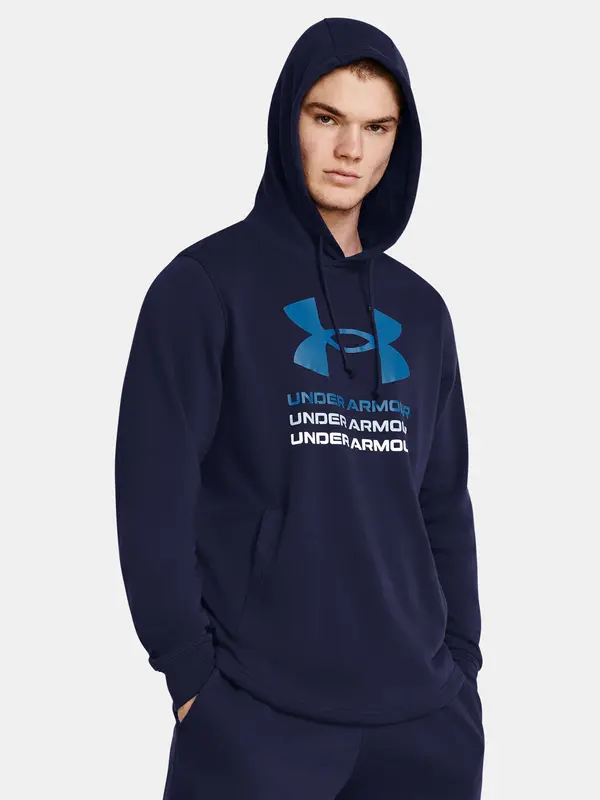Under Armour Under Armour Sweatshirt UA Rival Terry Graphic Hood-BLU - Men's