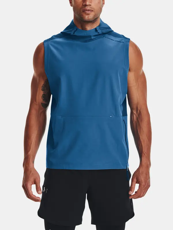 Under Armour Under Armour Sweatshirt UA Rush Woven SL Hoodie-BLU - Mens