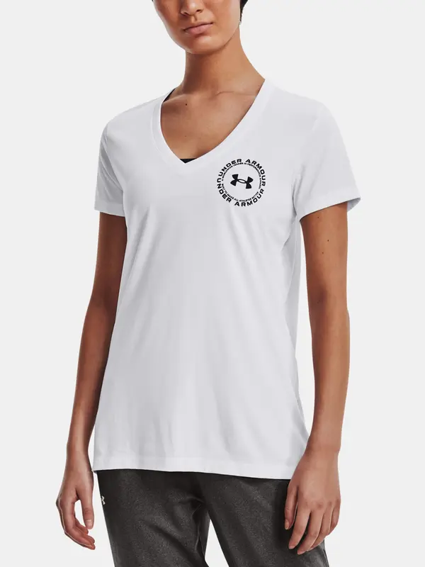 Under Armour Under Armour T-Shirt Tech Solid LC Crest SSV-WHT - Women