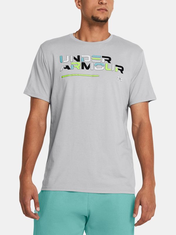 Under Armour Under Armour T-Shirt UA Colorblock Wordmark SS-GRY - Men's