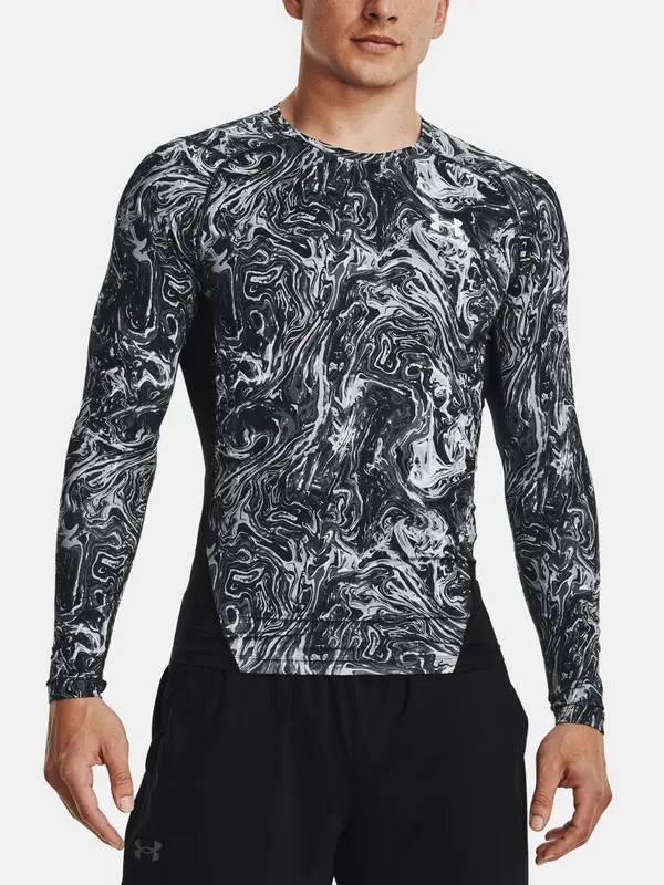 Under Armour Under Armour T-Shirt UA HG Armour Comp Print LS-GRY - Mens