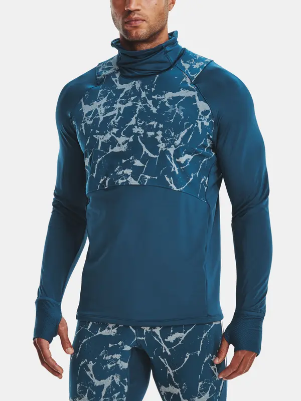 Under Armour Under Armour T-Shirt UA OUTRUN THE COLD FUNNEL-BLU - Mens