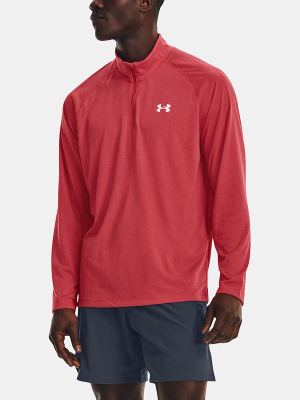 Under Armour Under Armour T-Shirt UA STREAKER HALF ZIP-RED - Men